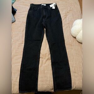 Abercrombie & Fitch Black Slim Straight Ultra High Rise Jeans